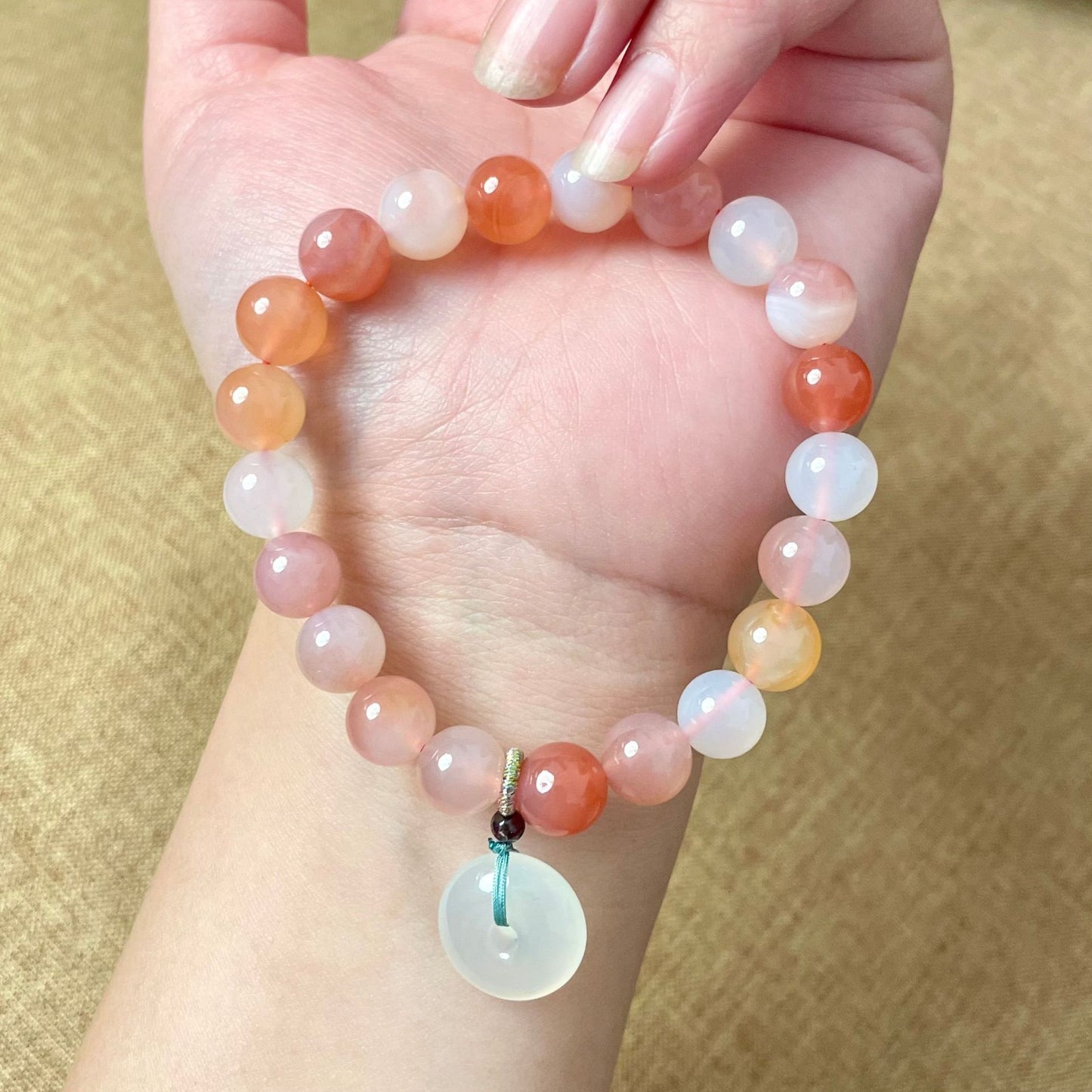 Crystal Agate Handmade Beads Lotus Seedpod Bracelets