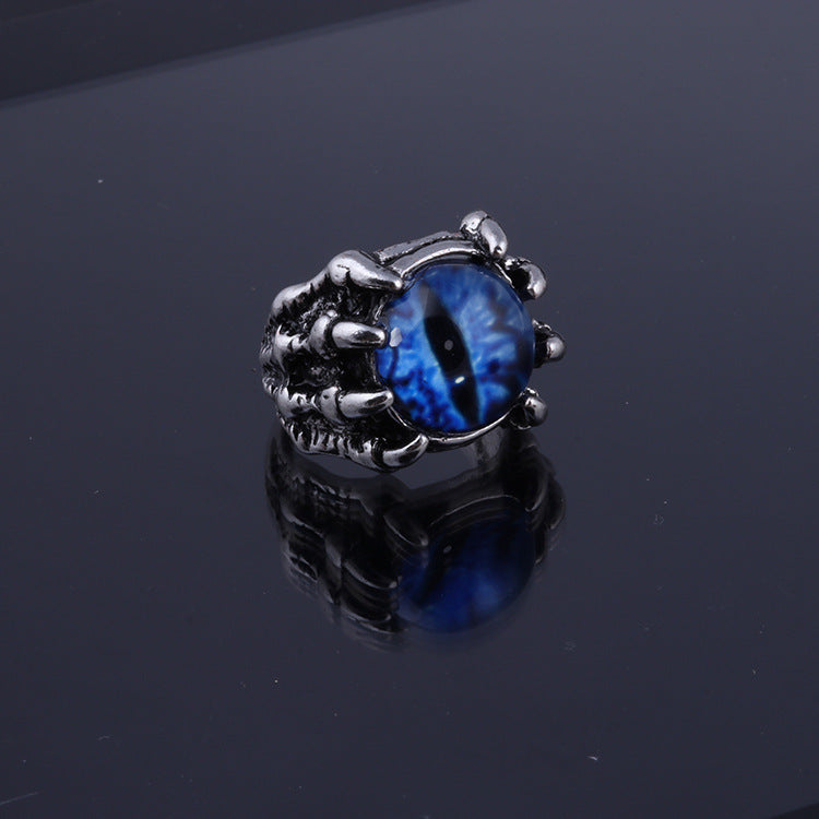 Geometric Devil's Eye Opening Adjustable Skull Rings