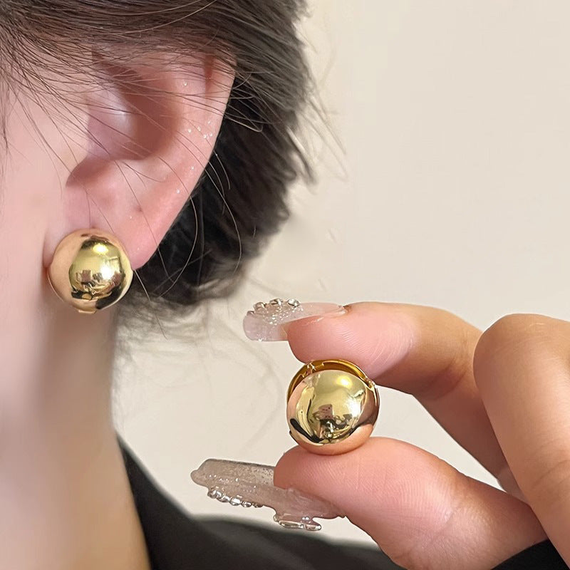 Simple Ball Ear Design Frosty Advanced Rings