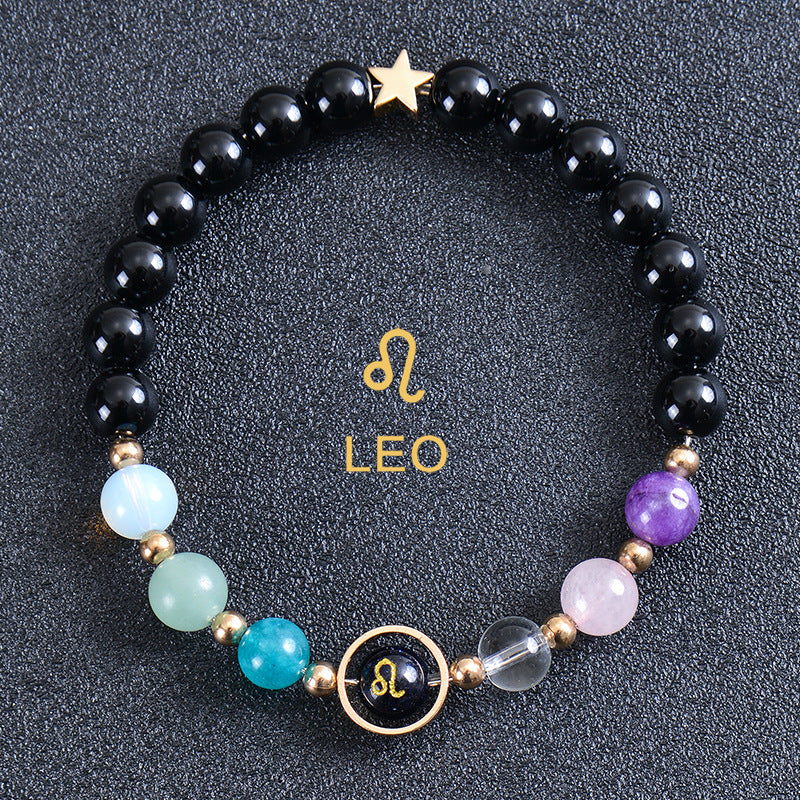 Planets Twee Constellations Frosted Stone Beaded Bracelets