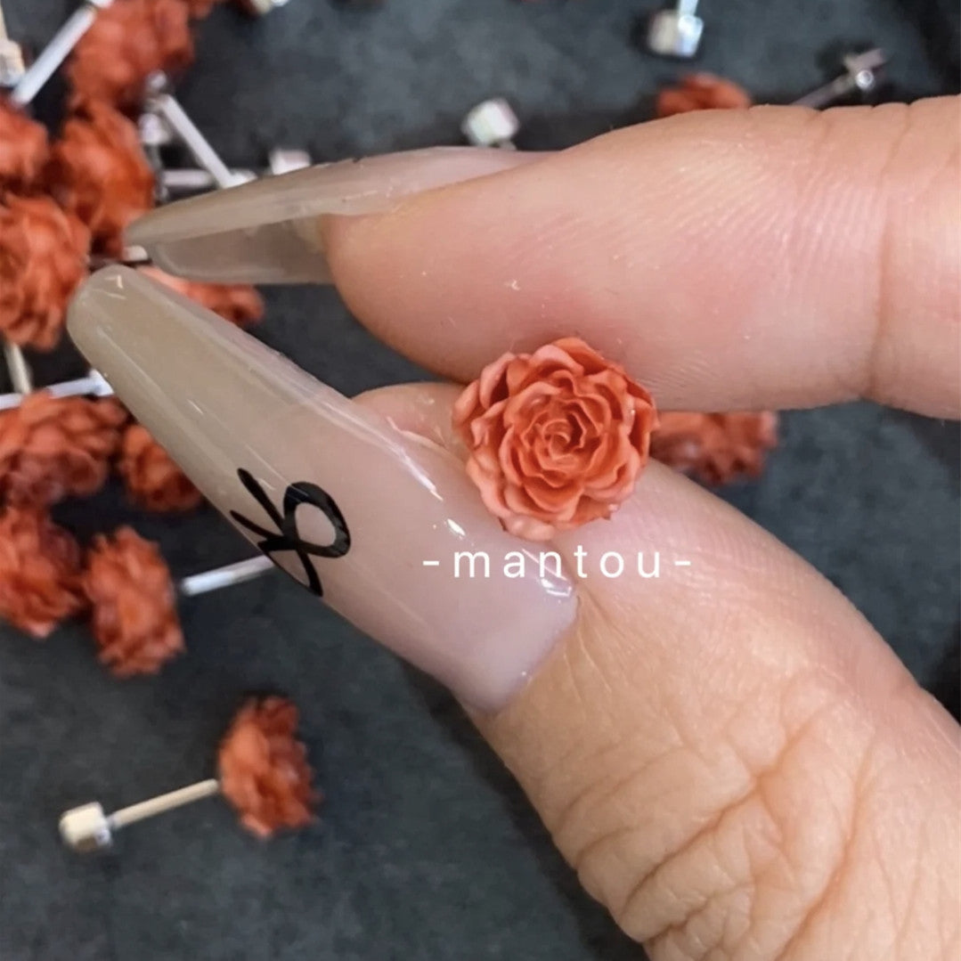 Simple Dry Rose Ear Bone Niche Earrings