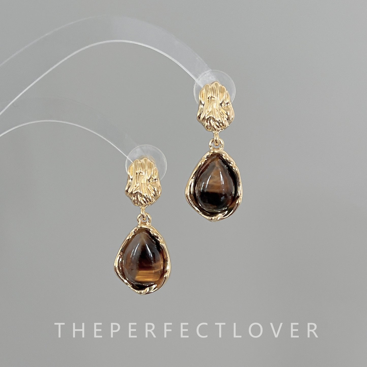 Tigereye Combination French Simplicity Design Light Earrings