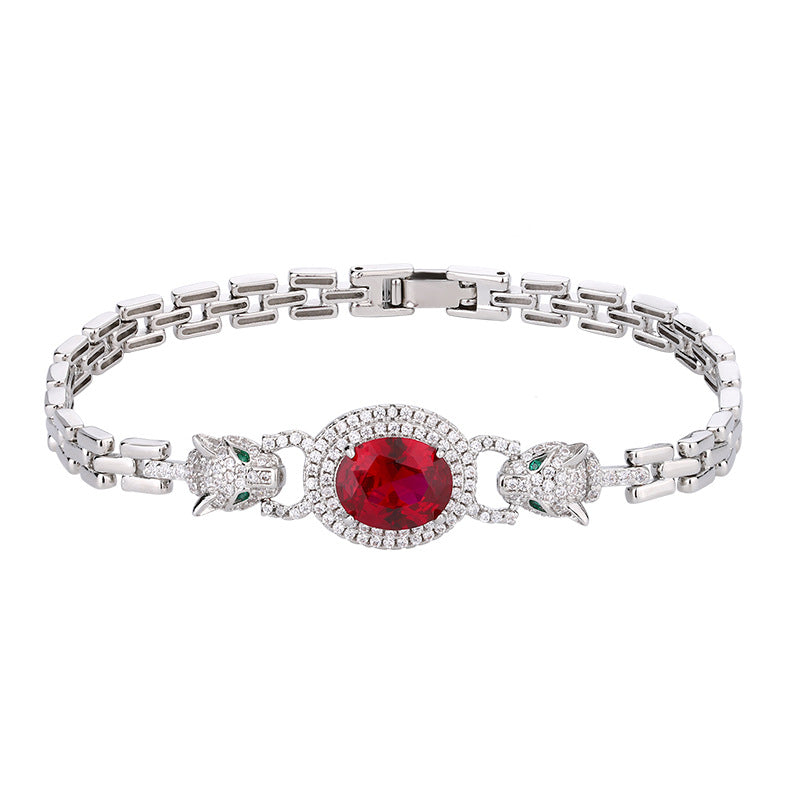 Sheng Jewelry Vintage Simulation Corundum Leopard Bracelets