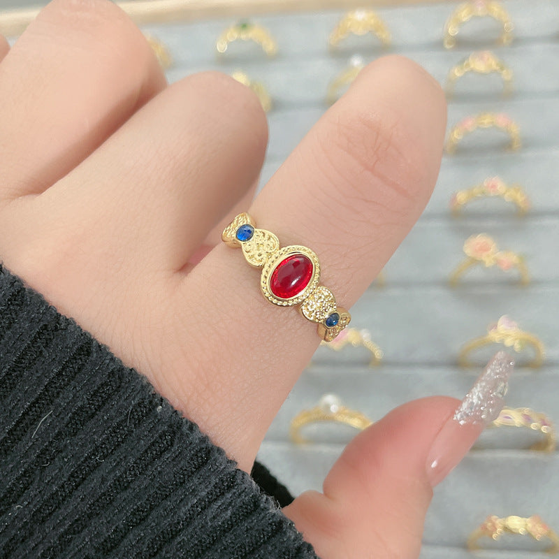 Flower Fashion Personalized Opening Adjustable Index Finger Rings