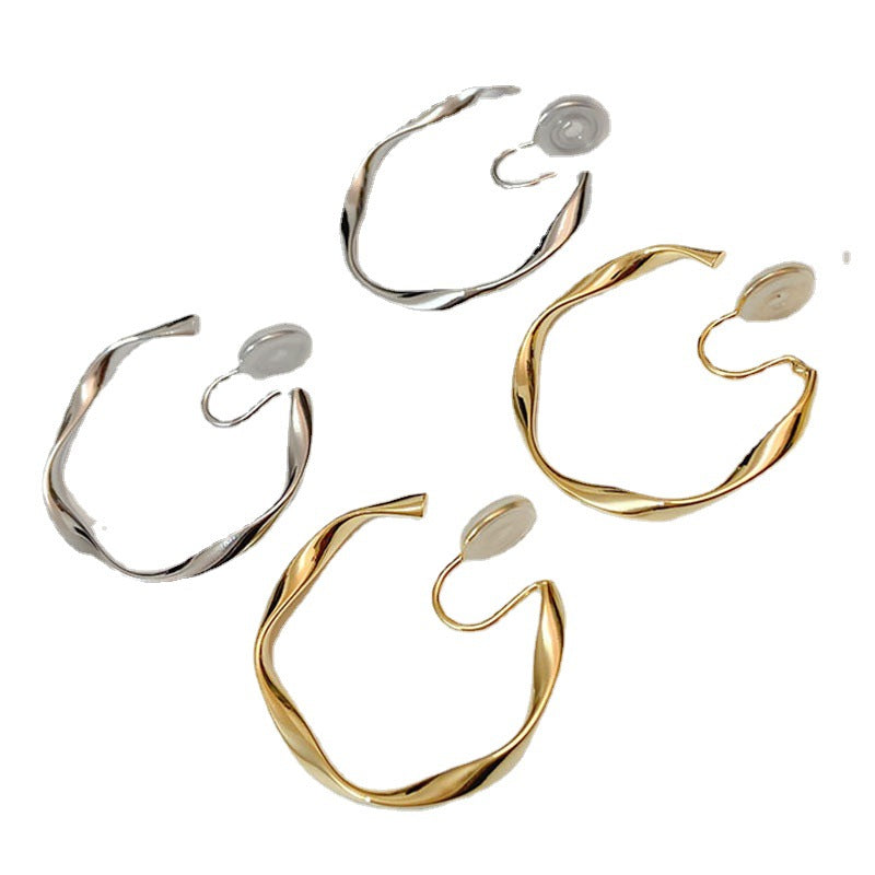 Vintage Geometric Metal Tattoo Plate Irregular Earrings