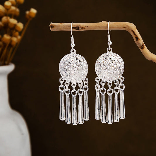 Sier Family Minority Ethnic Style Tourist Attractions Earrings