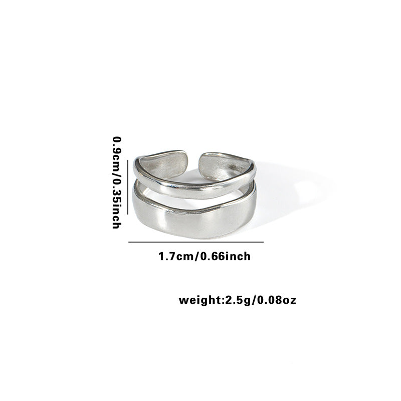 Simple Fashion Irregular Line Design Exquisite Rings
