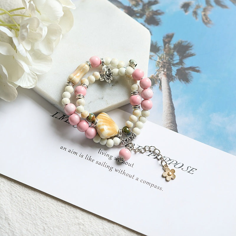 Women's Ceramic Ornament High-grade Hand-woven Chinese Bracelets
