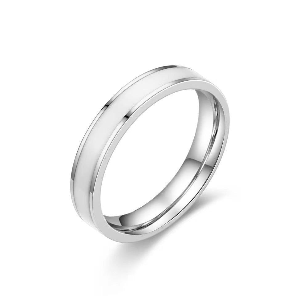 Men's Steel Retro Simple Titanium Corrosion Does Rings