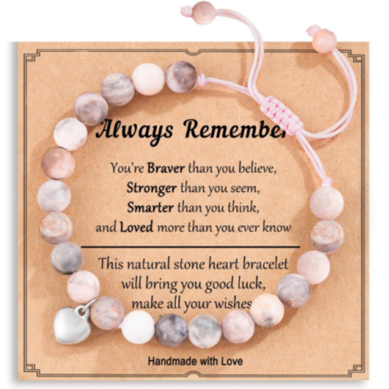 Heart Magnetic Powder Zebra Adjustable Hand Bracelets