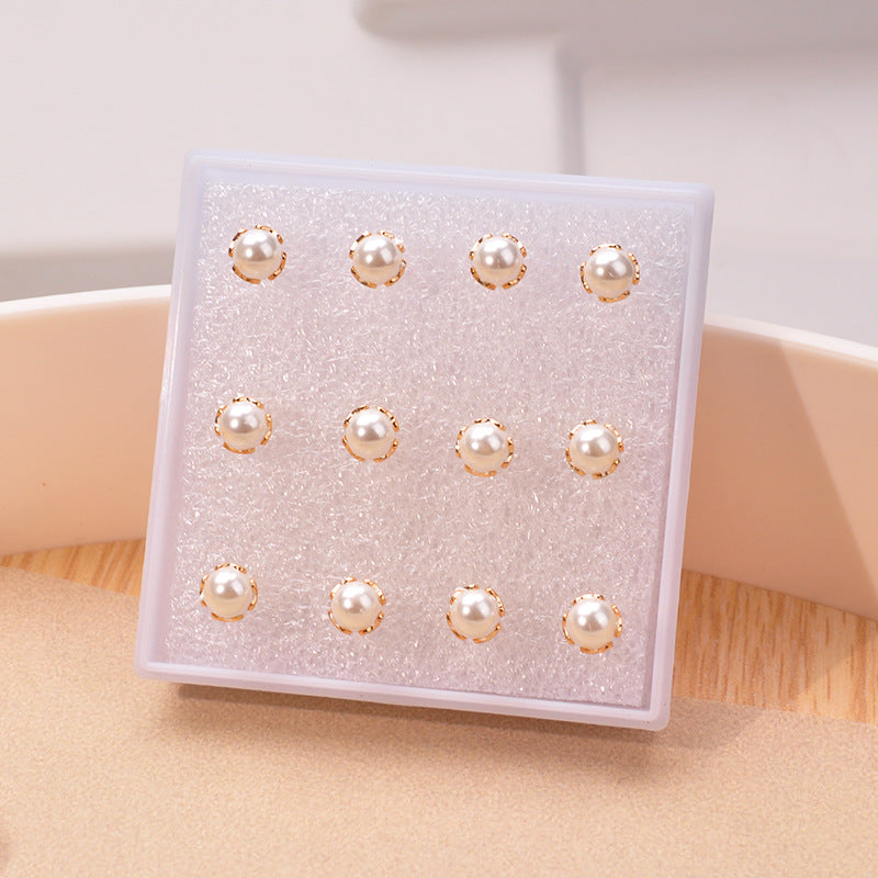 Women's Steel Needle Pearl High-grade Australian White Earrings