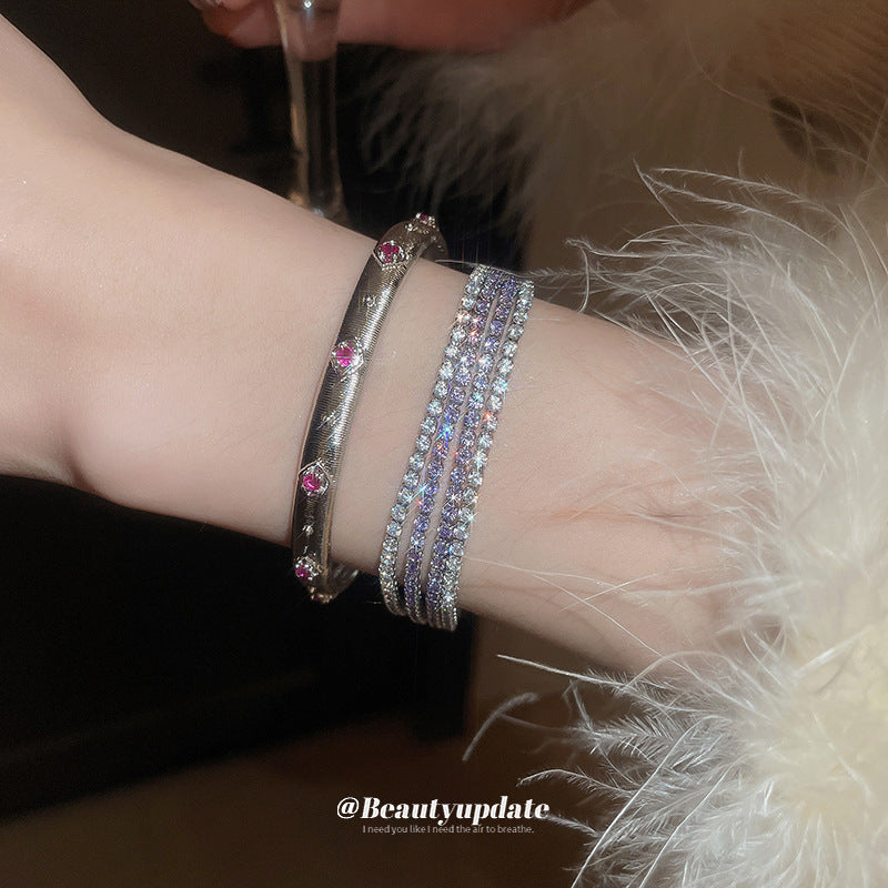 Women's Crystals Buckle Brace Lace Exquisite Fashion Bracelets