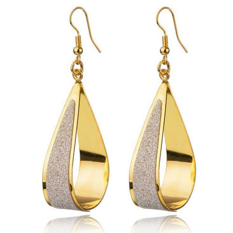Fashion Ornament Popular Stickers Frosted Water Earrings