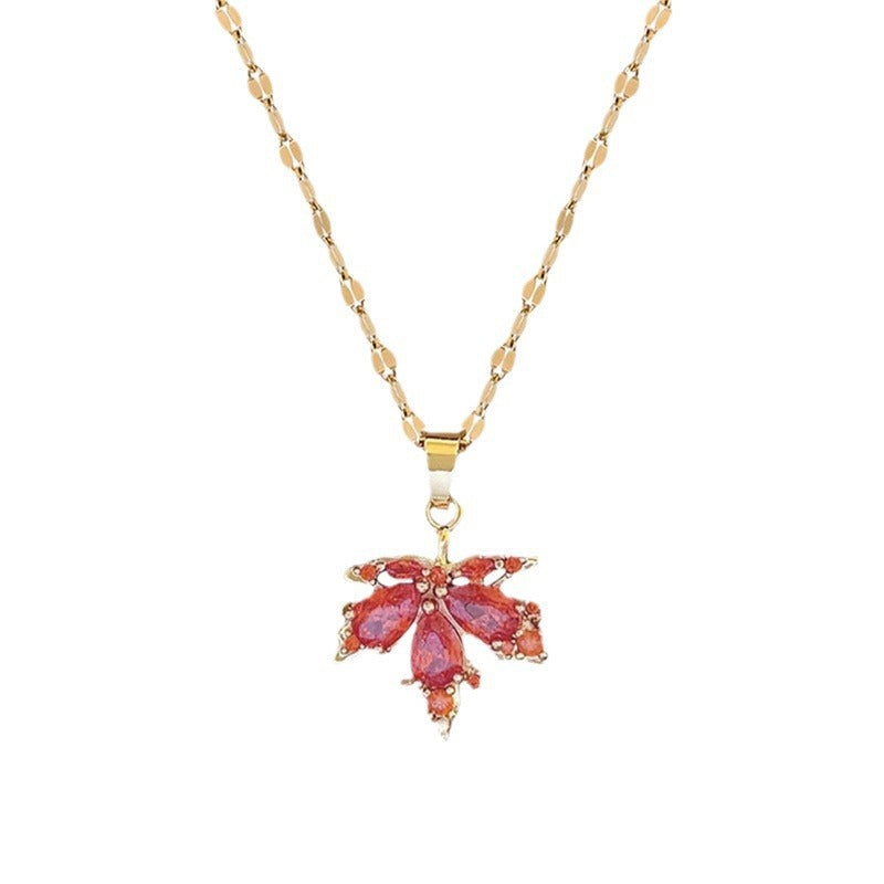 Women's Maple Leaf For Fashion Simple Temperamental Necklaces