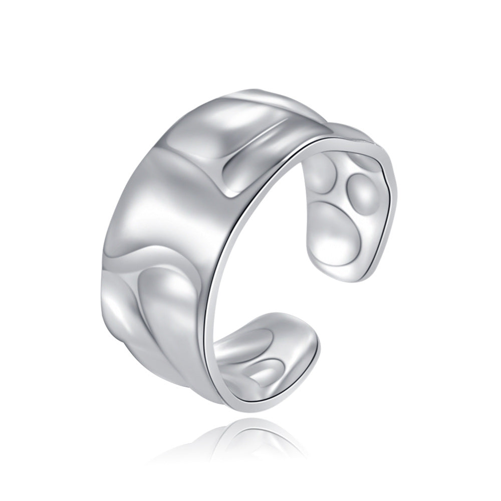 Baroque Style Female Opening Irregular Tapping Rings