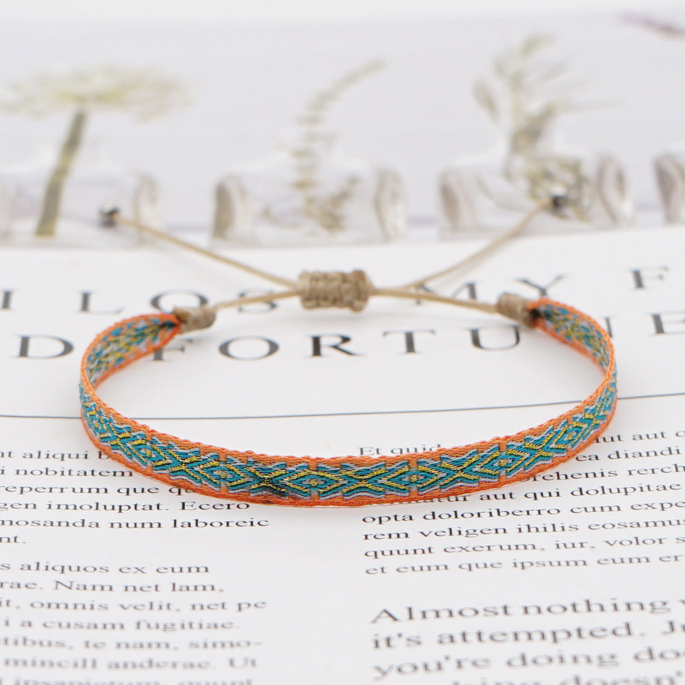 Women's South American Columbia Ethnic Style Webbing Bracelets