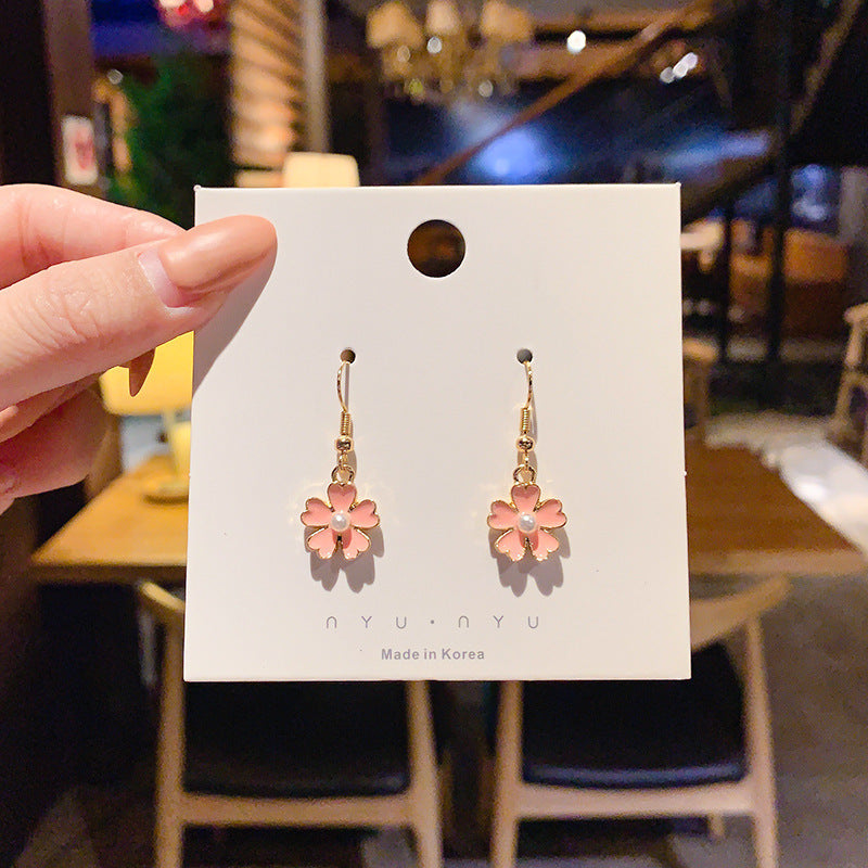 Light Luxury Sier Pin Pearl Niche Earrings