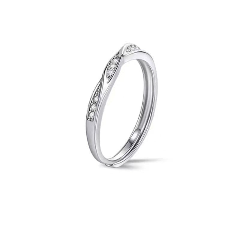 Women's & Men's Double Knot Couple One Pair Of Lovers Open Ended Rings