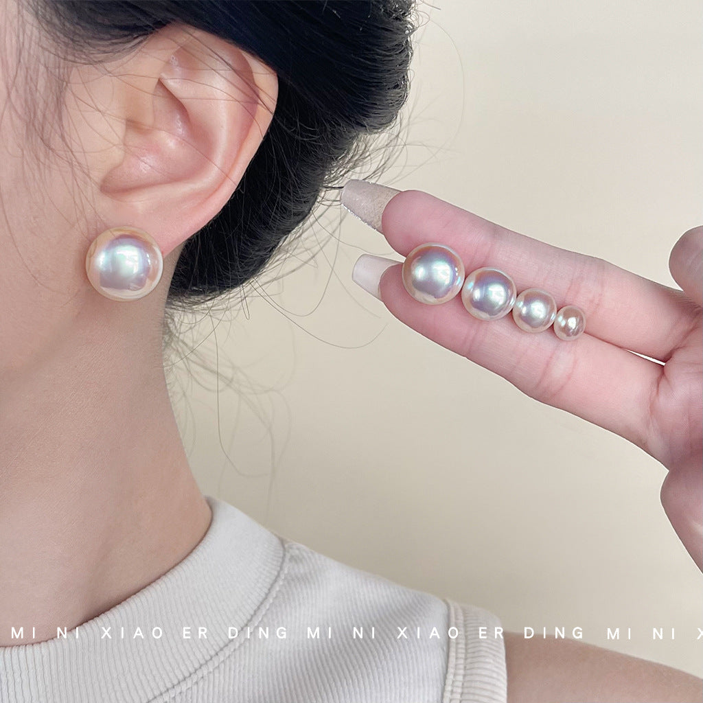Pearl Texture Colored Light Ear Fashion Earrings