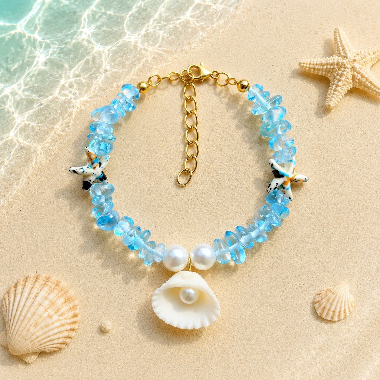 Fresh Starfish Shell Ocean Dopamine Seaside Bracelets