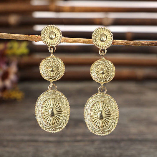 Vintage Bohemian Ethnic Style Pumpkin Pattern Earrings