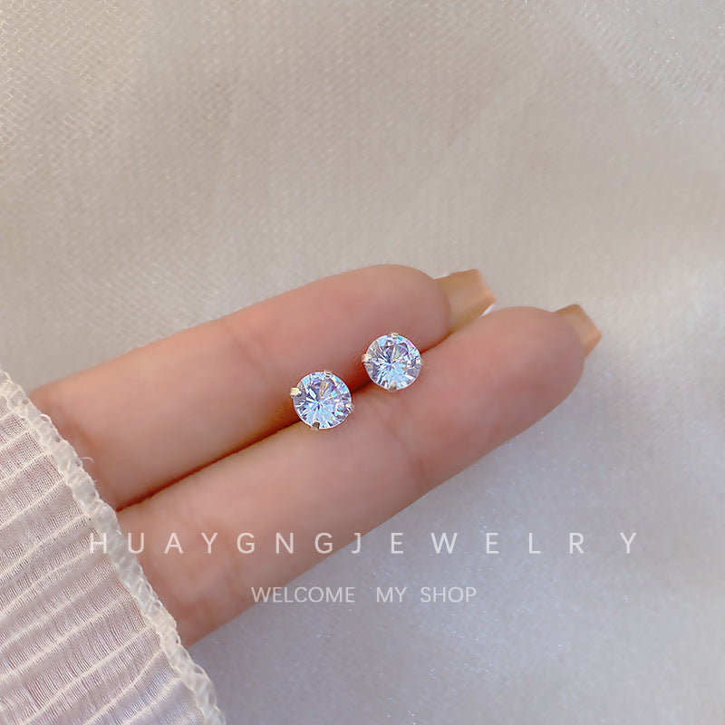 Women's Sier Needle Korean Style French Petite Retro Graceful Imitation Earrings