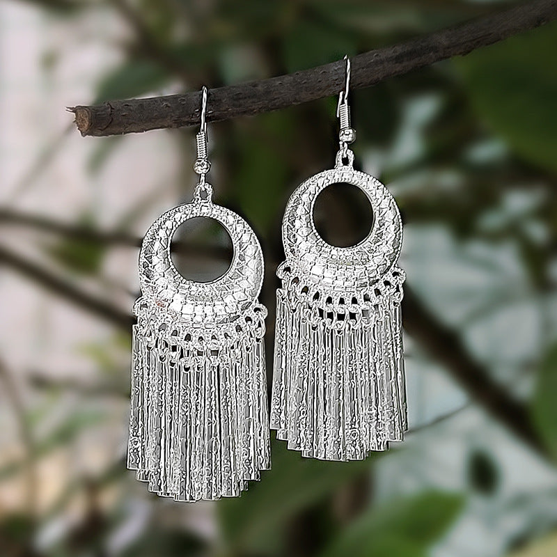 Sier Family Minority Ethnic Style Tourist Attractions Earrings