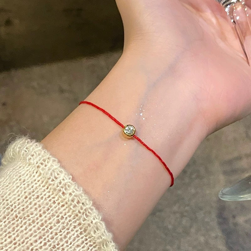 Little Red Rope Half Chain Single Bracelets