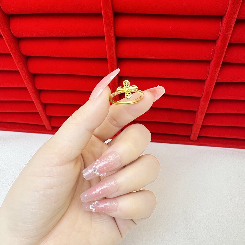 Light Luxury Design Real Bronze Open Rings