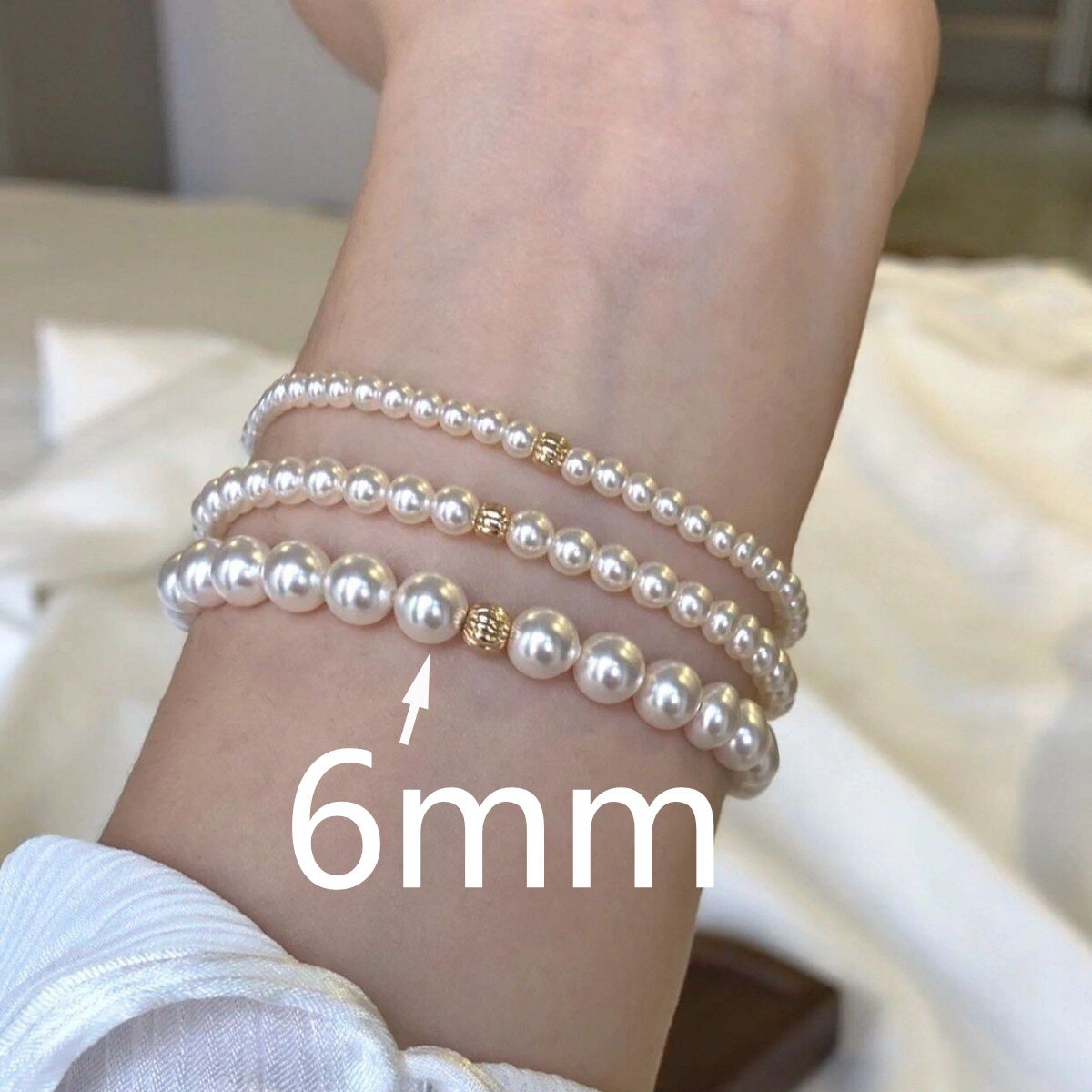 Sterling Sier Perfect Circle Pearl Affordable Luxury Bracelets