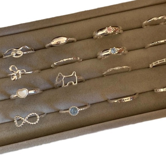Women's Sterling Sier Simple Special Interest Light Rings