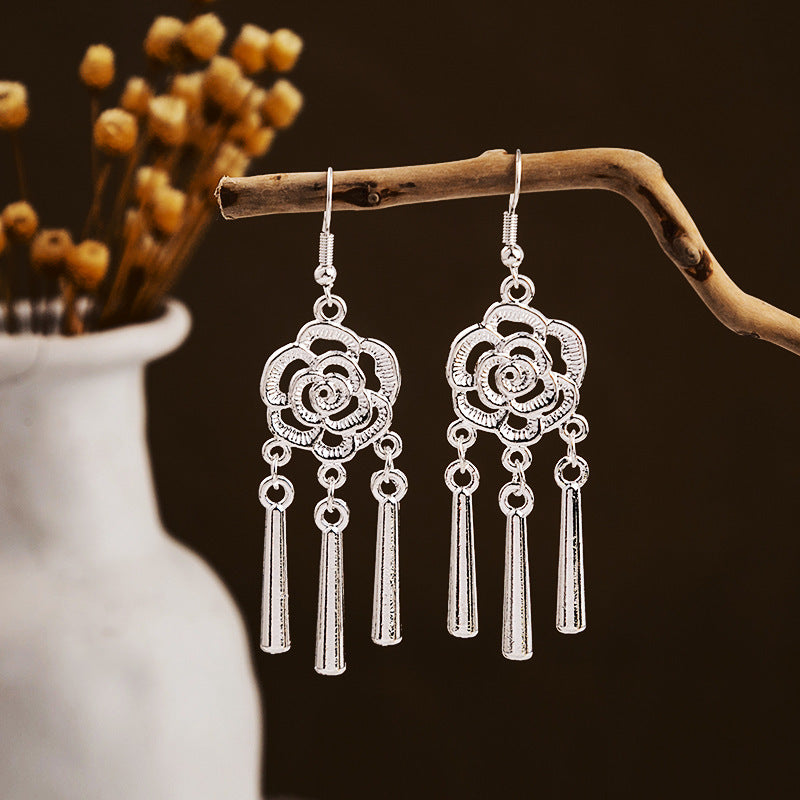 Sier Family Minority Ethnic Style Tourist Attractions Earrings