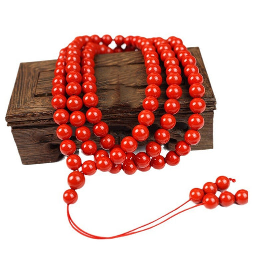 Women's & Men's Natural Purple Gold Sand Beads For Cinnabar Bracelets