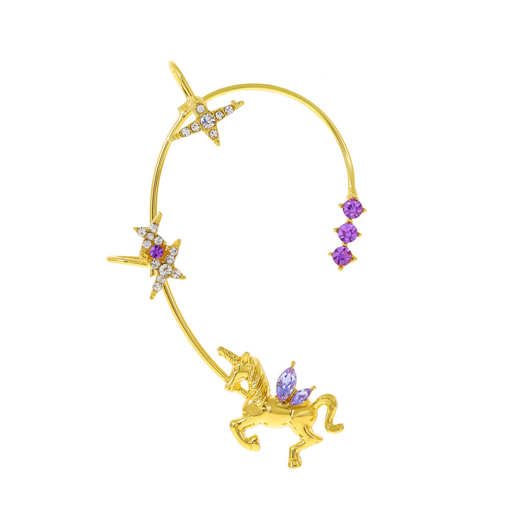Style Metal Irregular Butterfly Ear Hanging Female Niche Earrings
