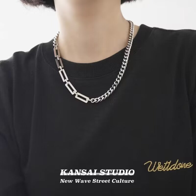 Women's Sweater Chain High-grade Long Pearl Titanium Necklaces