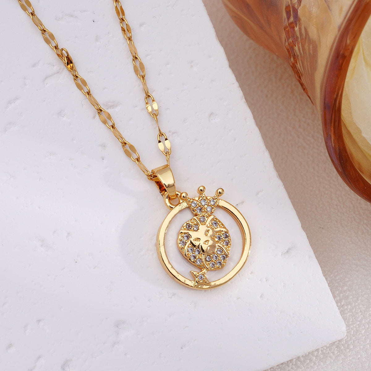 Women's Fashion Twee Constellations Design High-grade Real Gold Necklaces