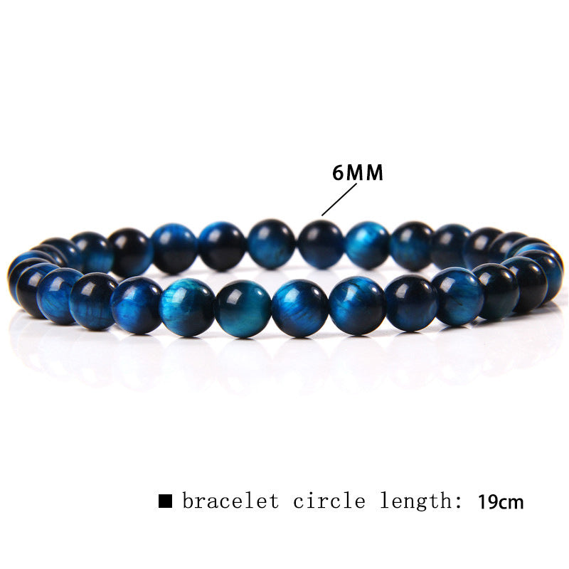 Women's & Men's Single Circle Beaded Natural Agate Stone Bracelets