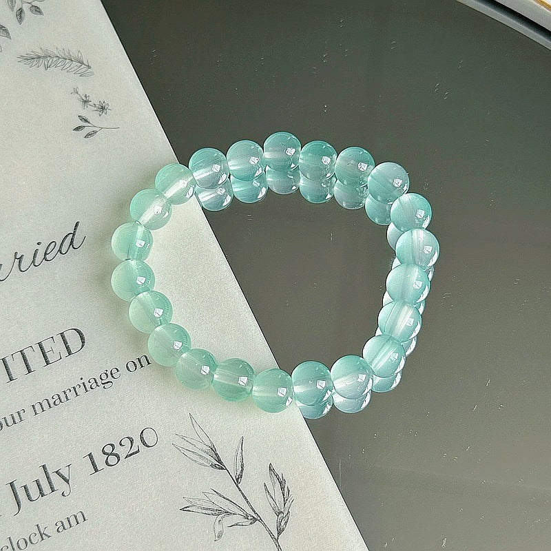 Purple Crystal Female Pliable Temperament Rosary Decompression Hand Bracelets