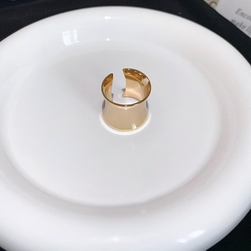 Women's Hollow Wave Geometric Open Trendy Design Rings