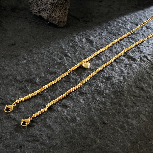 Titanium Steel Gold-plated Flower Bright Choker Bracelets