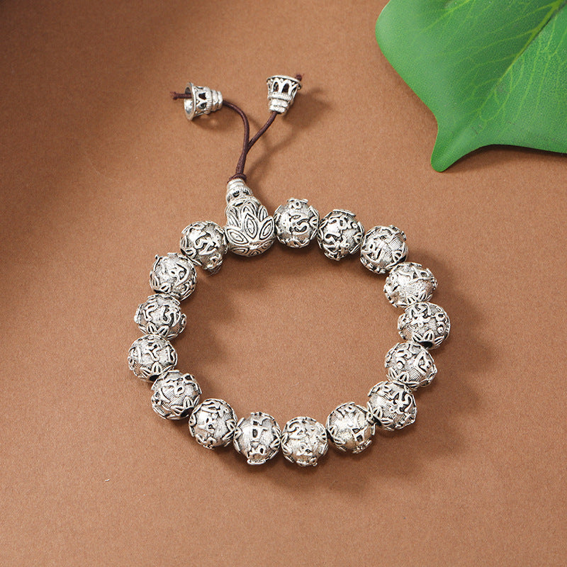 Women's & Men's Lotus Round Beads Buddha National Fashion Bracelets