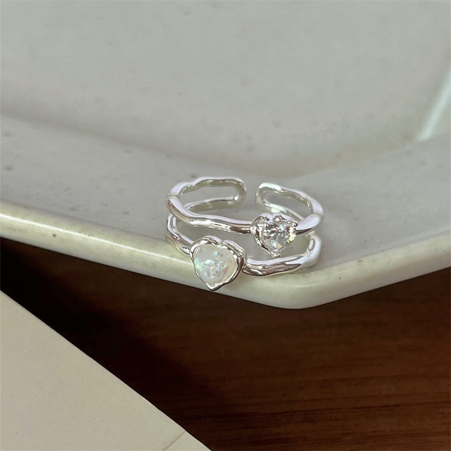 Women's Sterling Sier Style Niche High-grade Light Rings