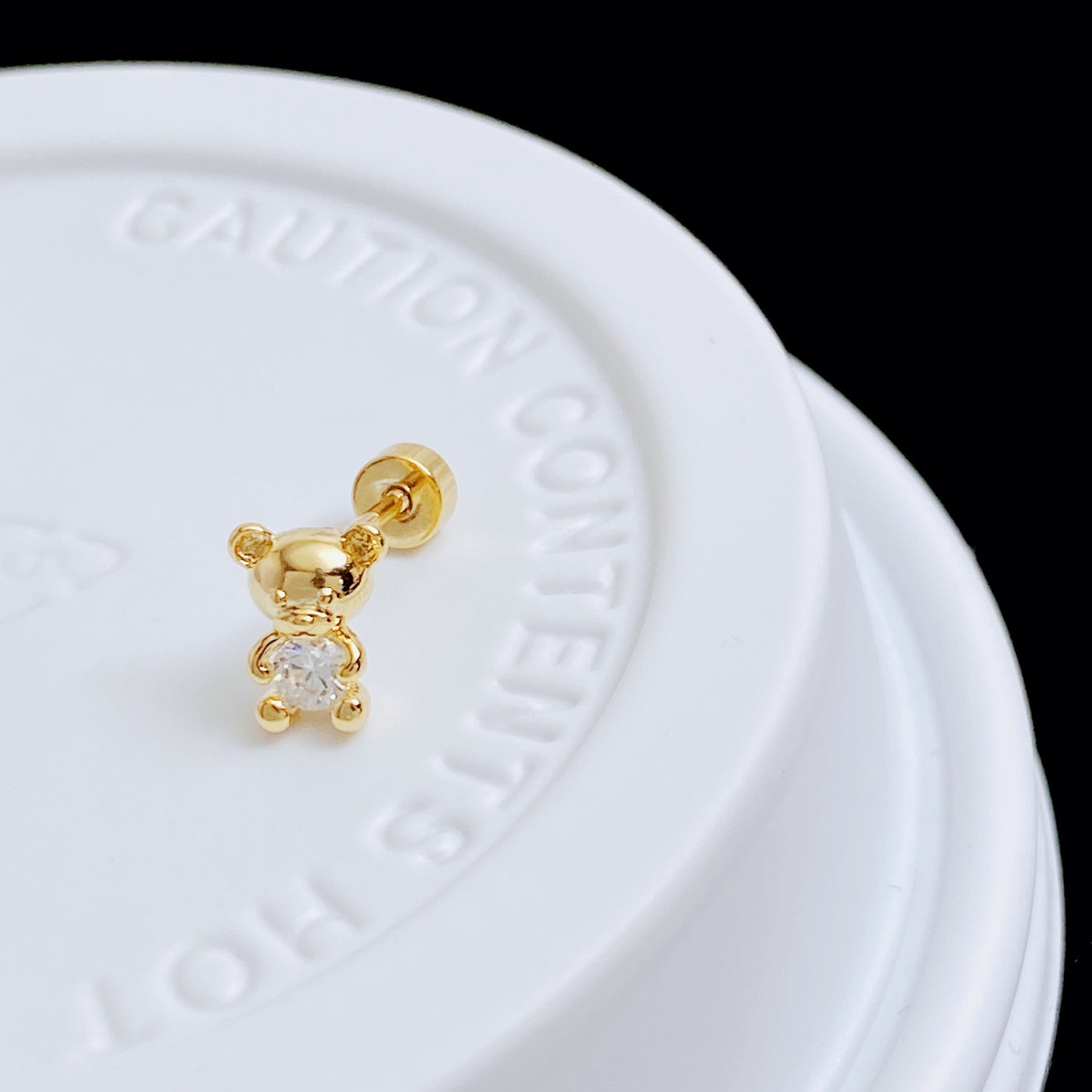 Exquisite Micro Inlaid Zircon Screw Ear Earrings