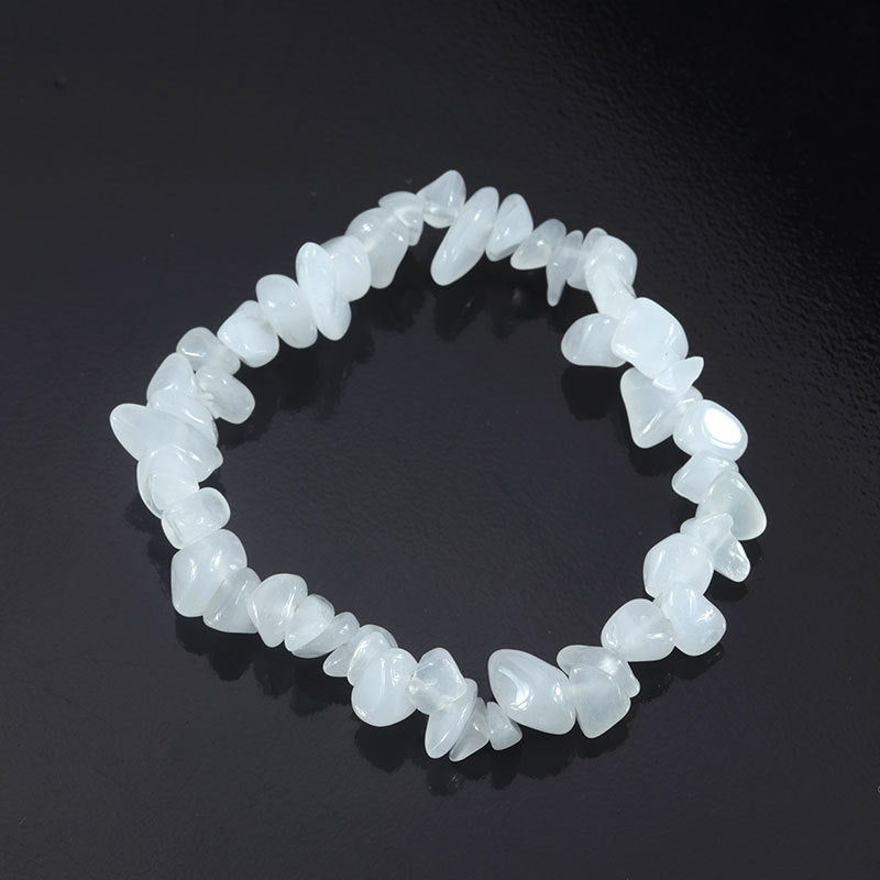 Natural Colorful Gravel Irregular Hand-woven Stretch Bracelets