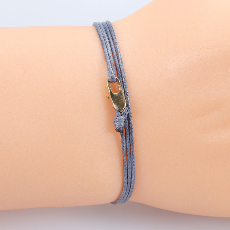 Men's Simple Carrying Strap Wax Line Fashion Bracelets