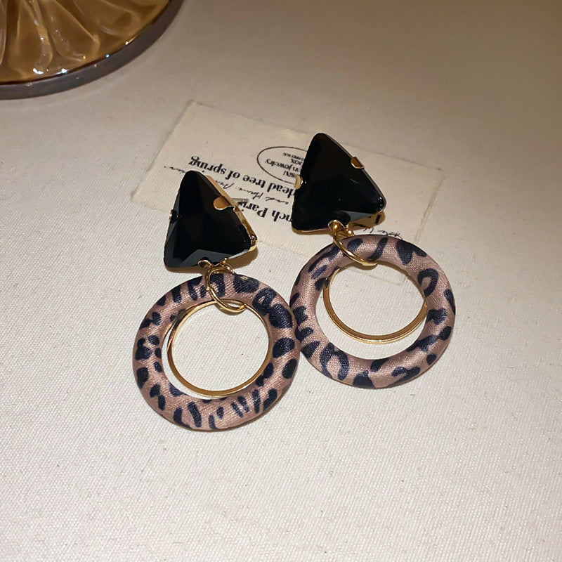 Leopard Print Artificial Leather Ear Fabulous Earrings