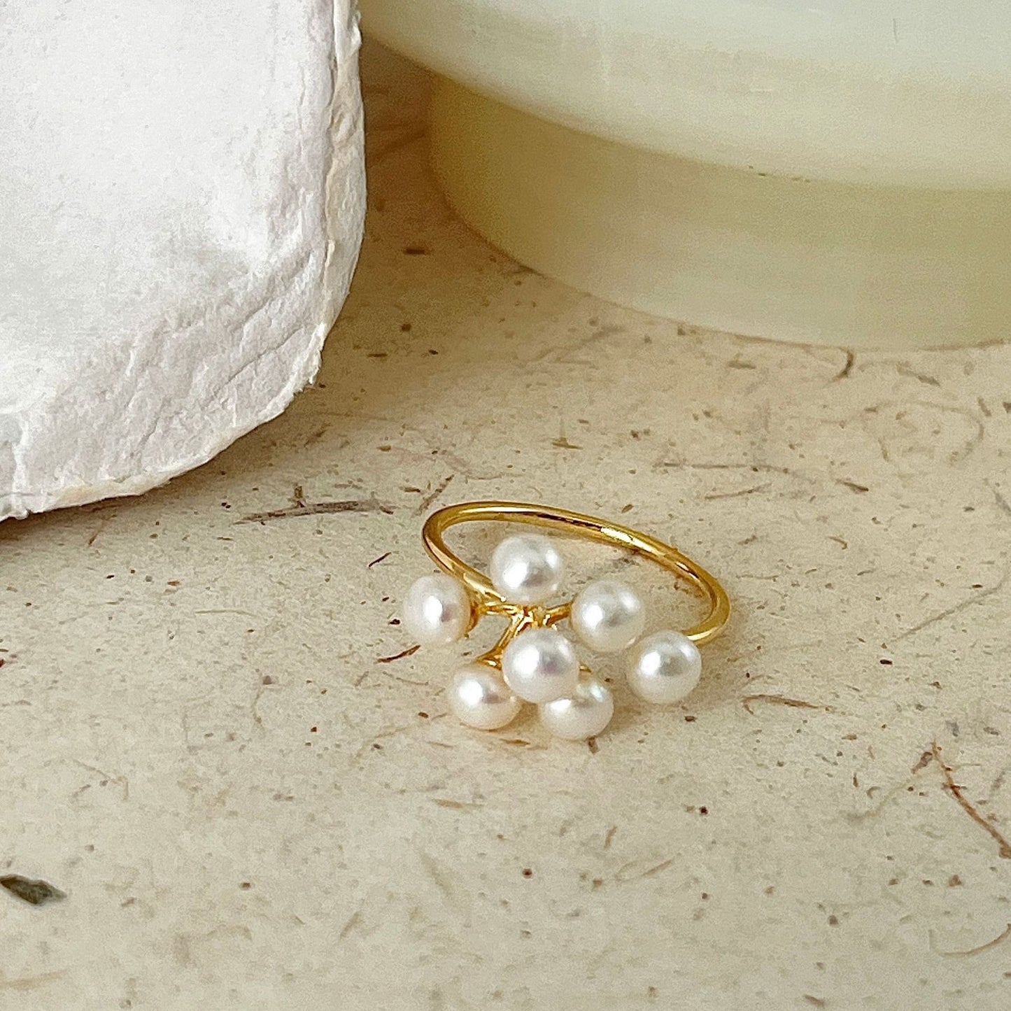 Female Design High-grade Unique Pearl Bow Rings