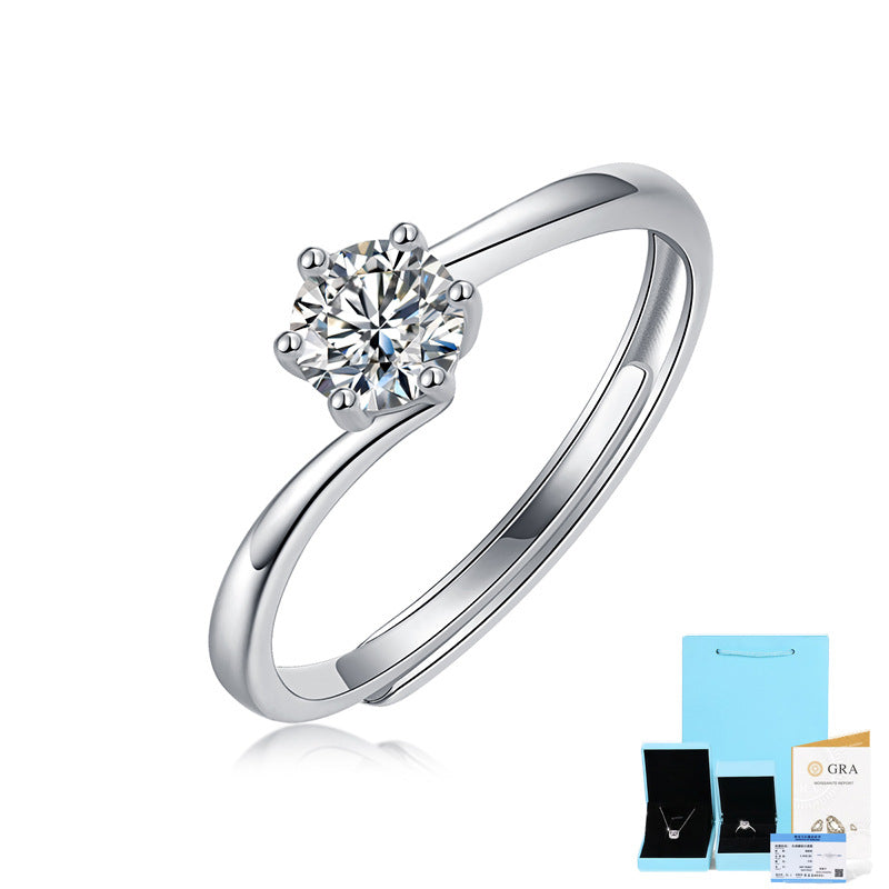 Women's Creative Trend Open Mouth Sier Holder Rings