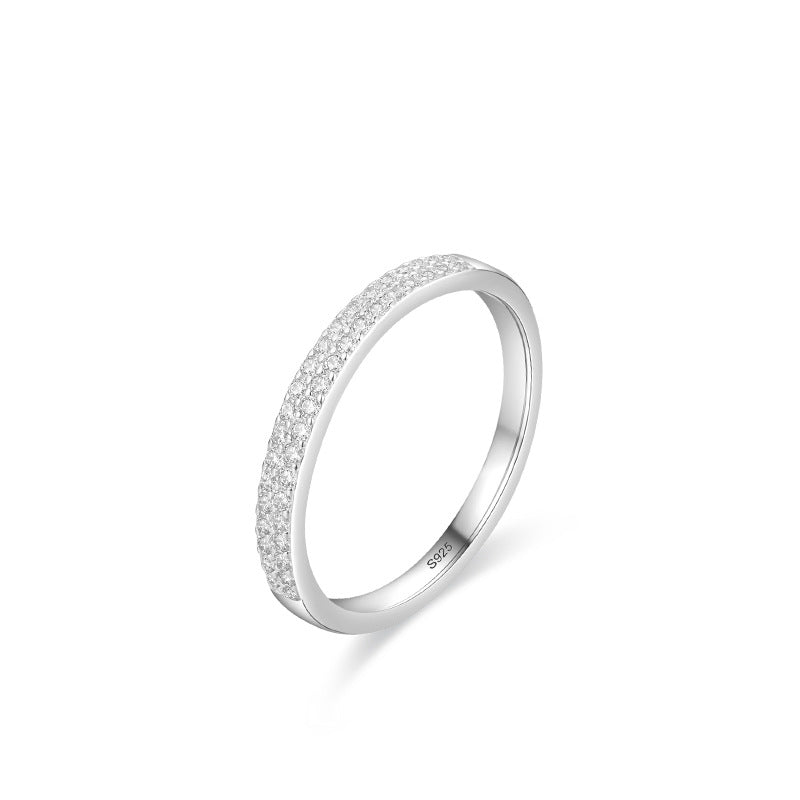 Women's Graceful Full Diamond Stacked Band Stackable Rings