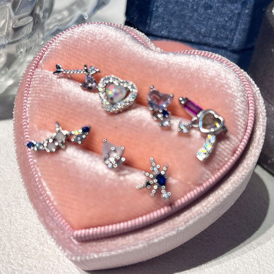 Collection Female Niche Design Senior Pin Pink Loving Heart Rings